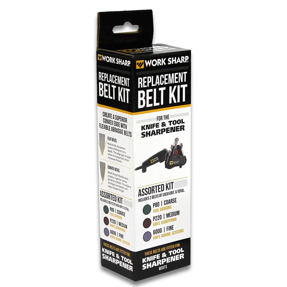 Work Sharp Replacement Abrasive Belt Kit, Assorted Grits (P80