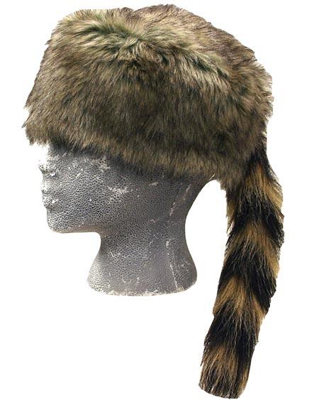 Wilcor Faux Fur Raccoon Tail Children's Hat