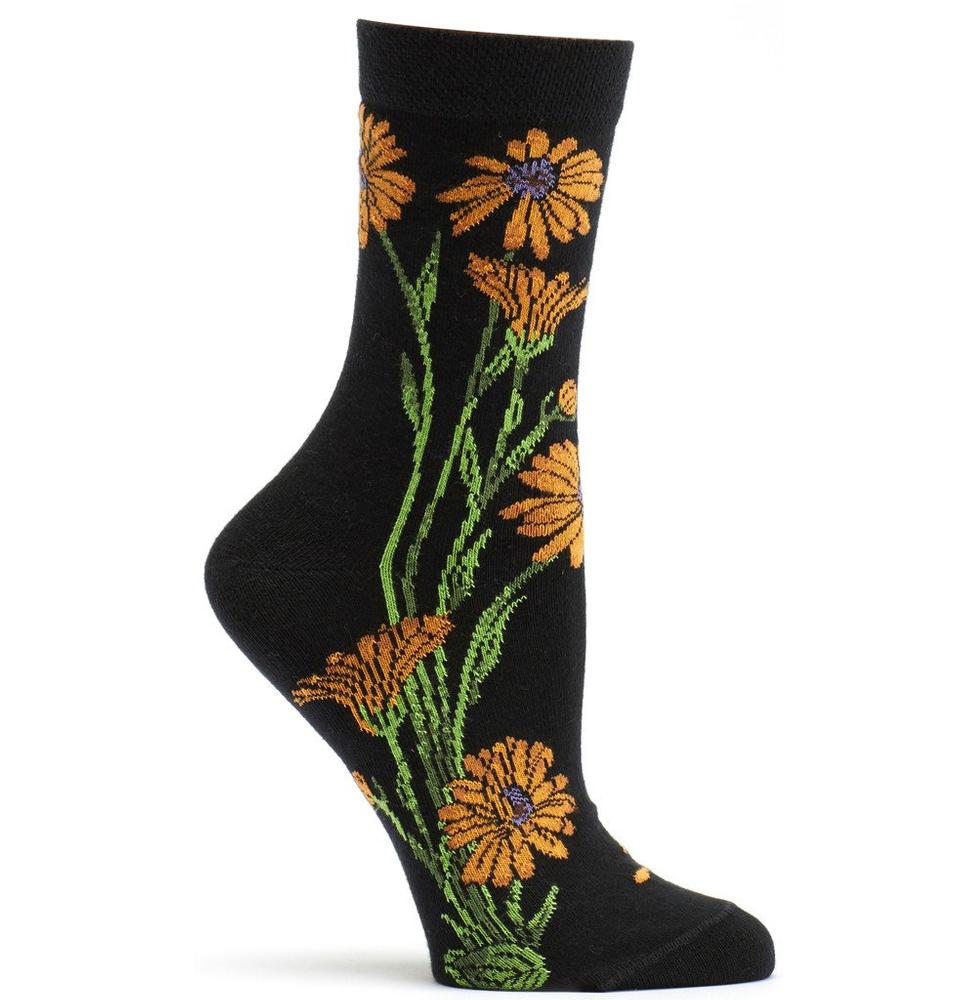 Kenco Outfitters Ozone Womens Marigold Apothecary Floral Sock