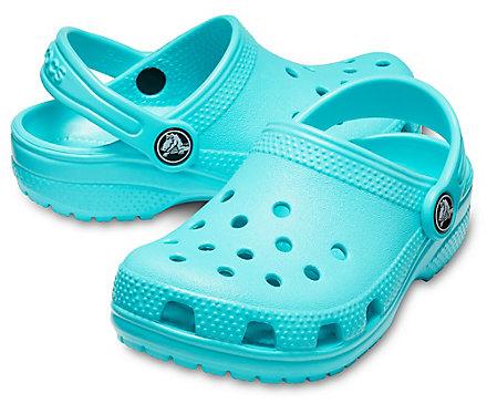 pool blue kids crocs