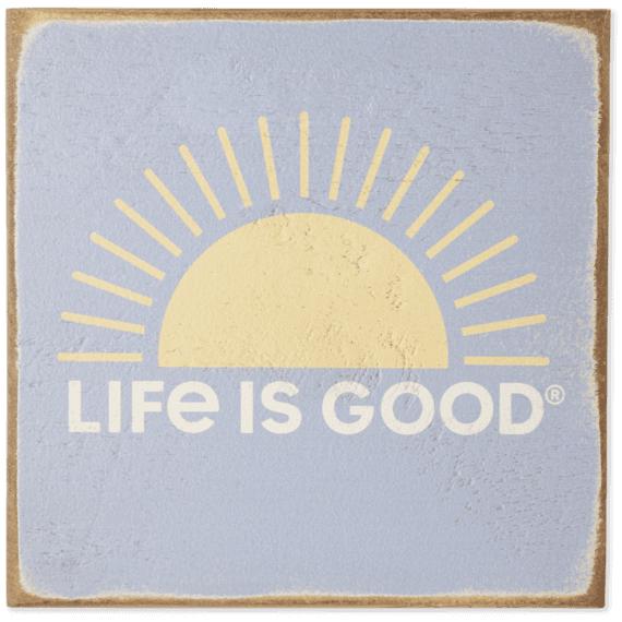 Life is good wooden deals sign